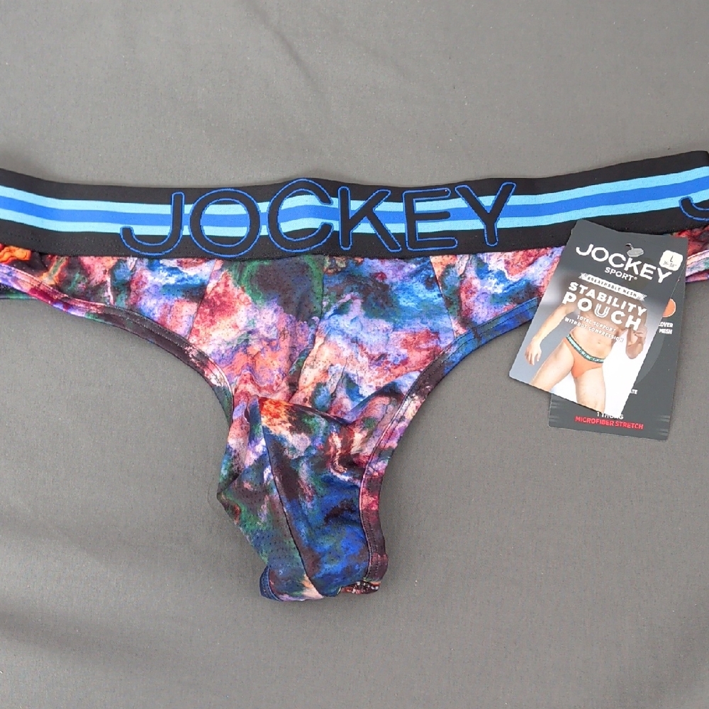 Jockey Sport® Stability Pouch Microfiber Thong - Size L (36"-38")